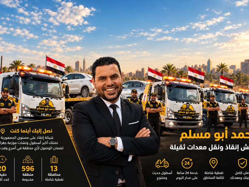 صاحب الونش مع أسطول الونشات في إعلان الخدمة - العاشر من رمضان